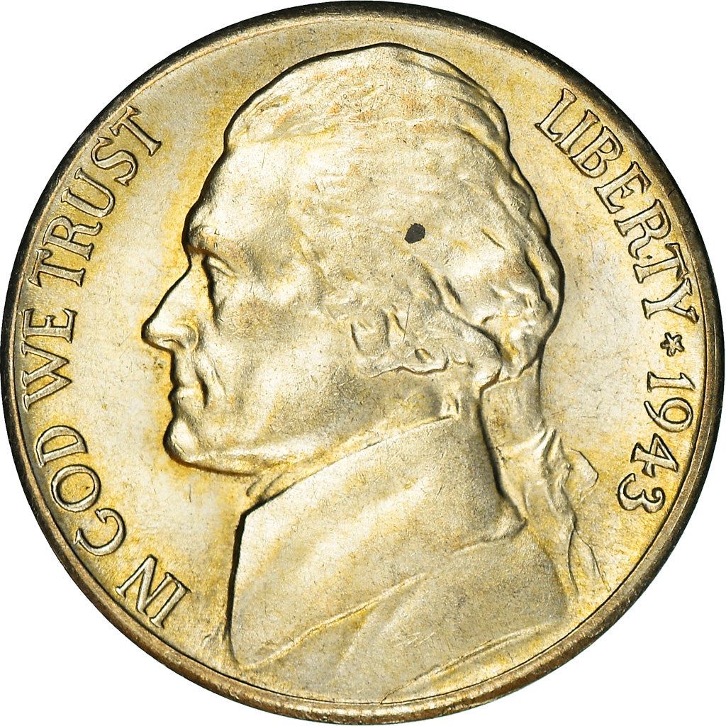 USA | 5 cent mynt | Thomas Jefferson | Monticello | KM192a | 1942 - 1945