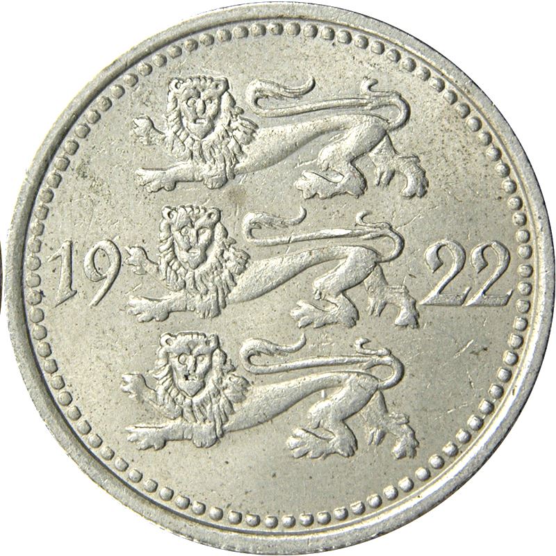 Estonia 5 Marka Coin | Lions | KM3 | 1922