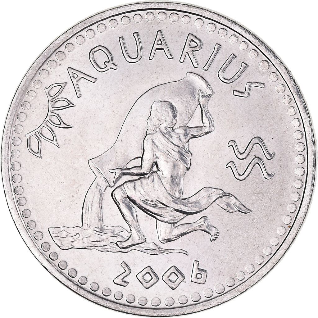 Somaliland | 10 Shillings Coin | Aquarius | Stainless steel | KM:7 | 2006