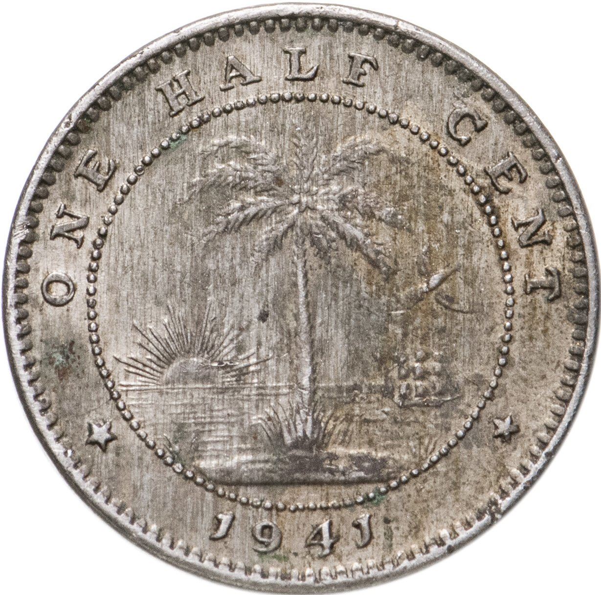 Liberia | 1/2 Cent Coin | Elephant | KM:10a | 1941