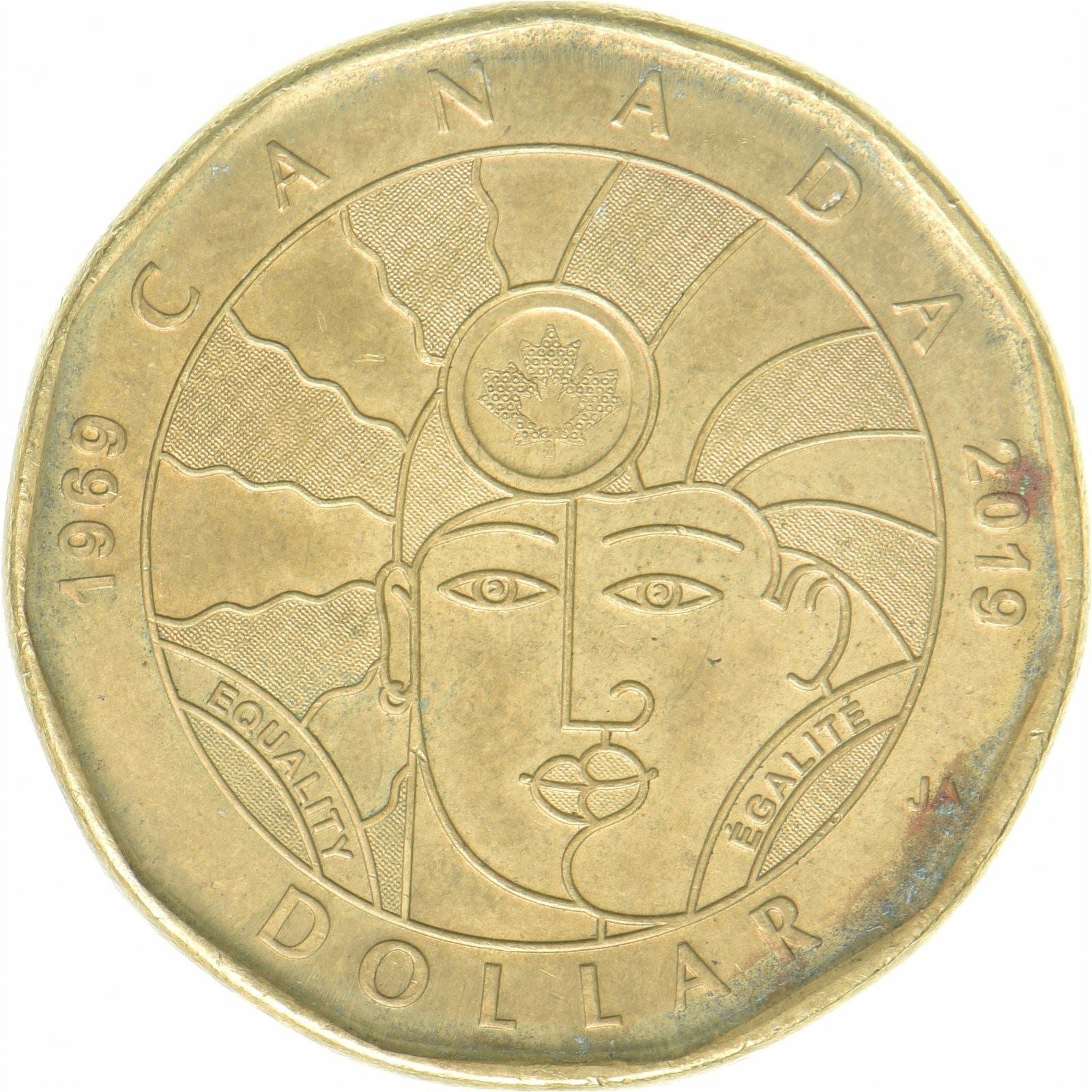 Canada | 1 Dollar Coin | Equality | Brass plated steel | KM:2757 | 2019