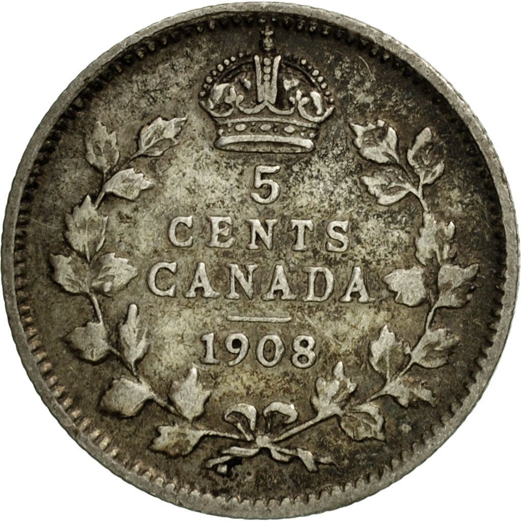 Kanada | 5 centų moneta | Sidabras | Vainikas | KM:13 | 1903–1910