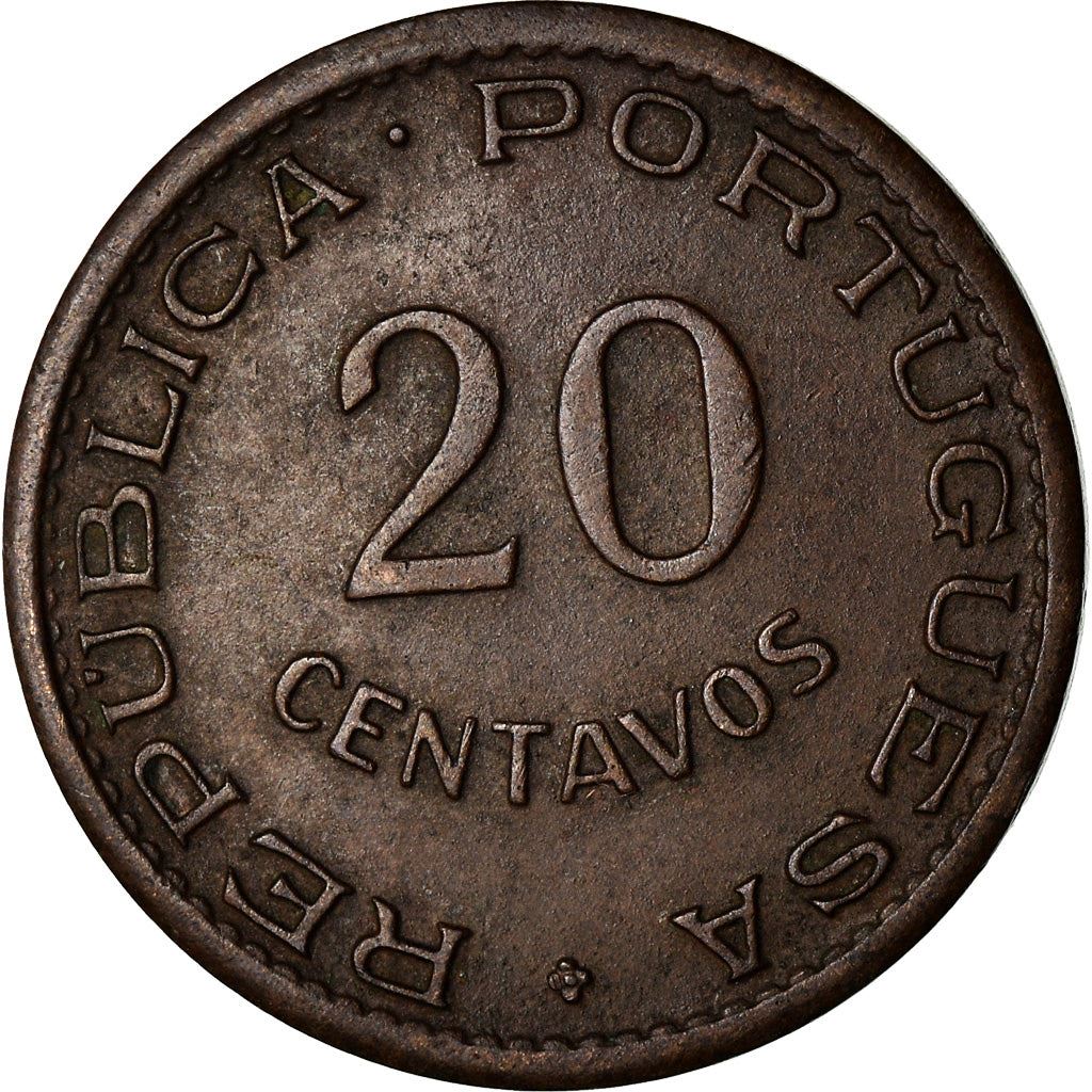 Mozambique | 20 Centavos Coin | Bundle of Arrows | Km:75 | 1949 - 1950
