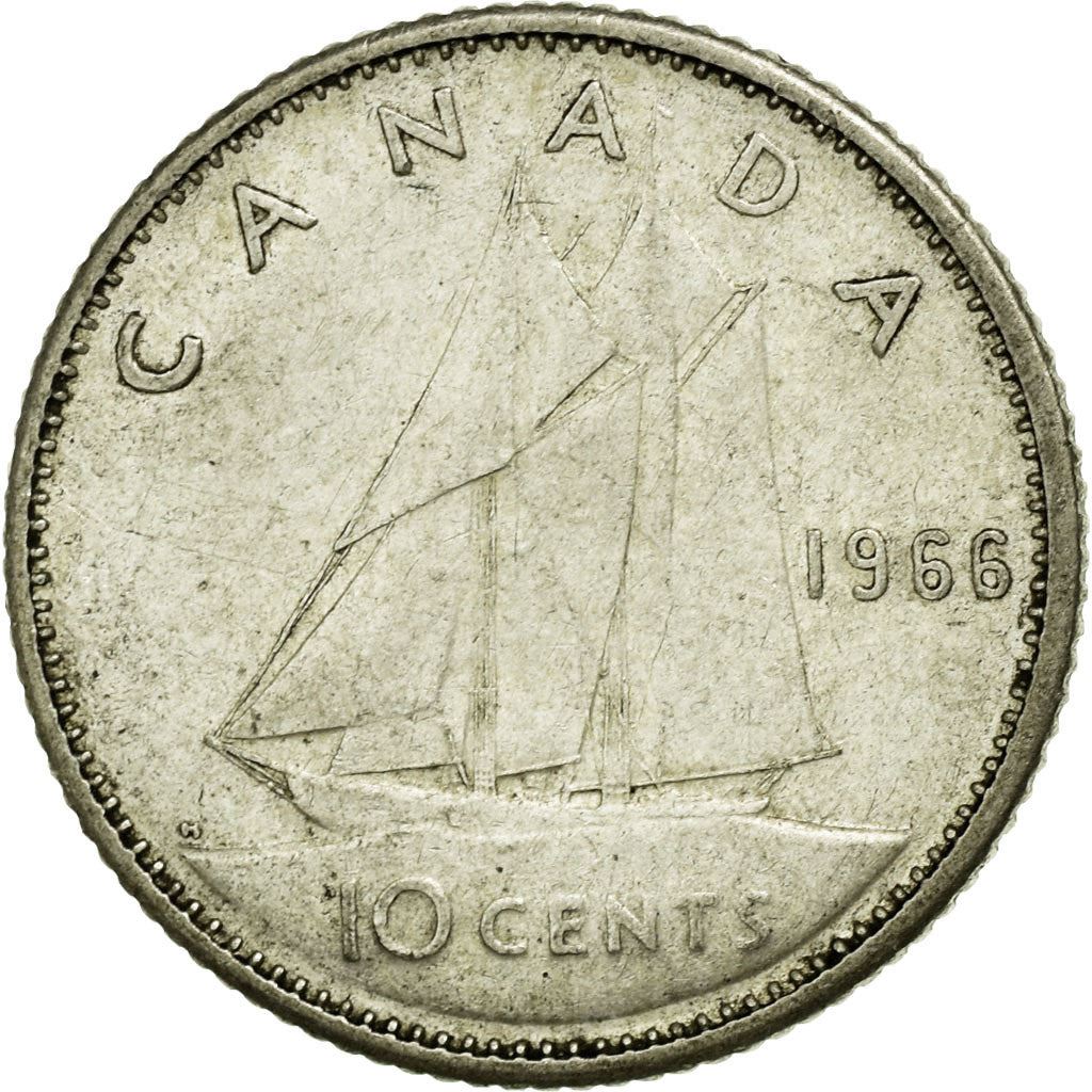 Canada | 10 Cents Coin | Silver | 2nd portrait | KM:61 | 1965-1966