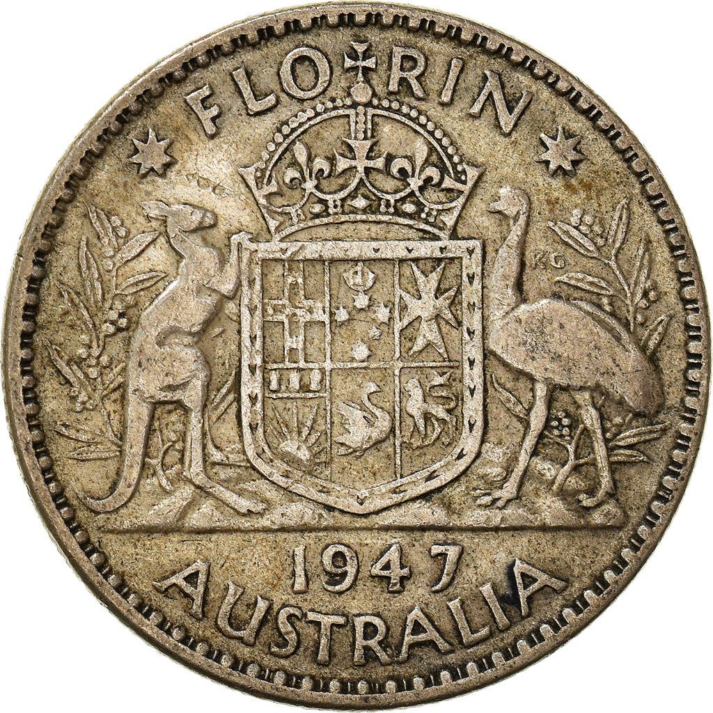 Australia | 1 Florin Coin | George VI | Km:40A | 1946 - 1947
