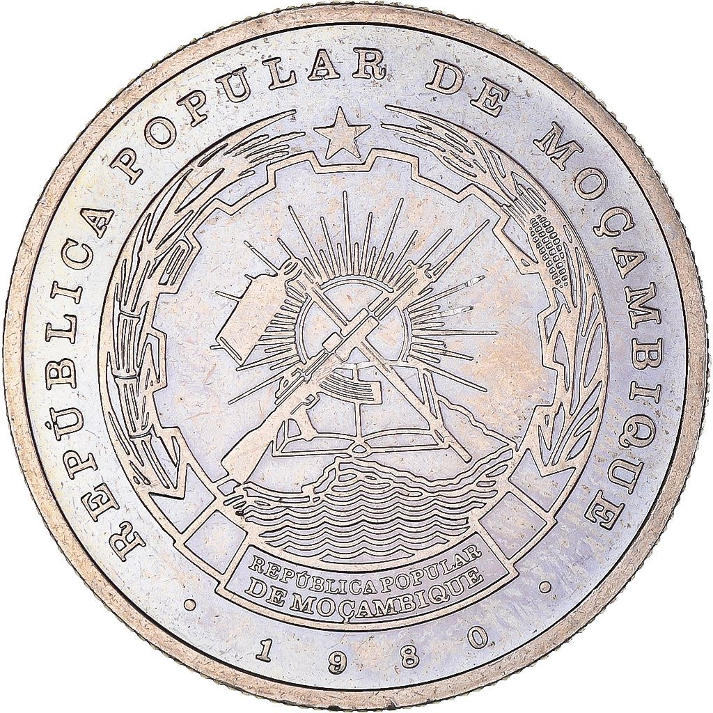 Mozambique | 10 Meticais Coin | Industrial Skyline | Km:102 | 1980