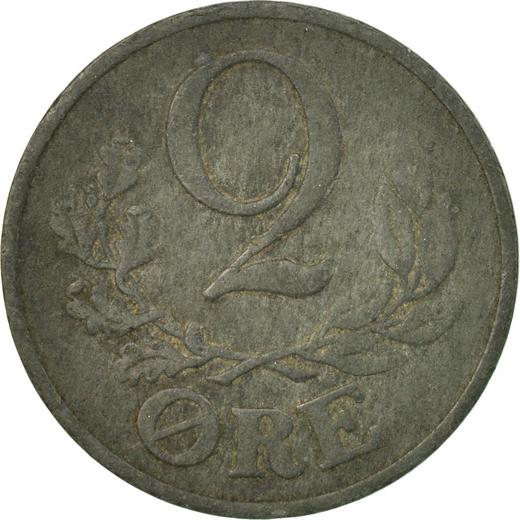 Denmark | 2 Ore Coin | Monogram | Km:833A | 1942 - 1947