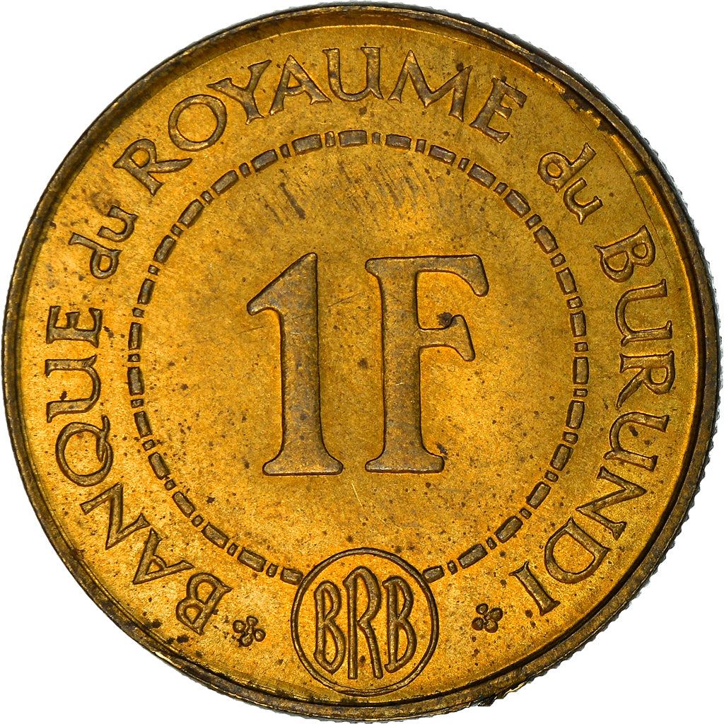 Burundi | 1 Franc Coin | Coat of arms | Km:6 | 1965