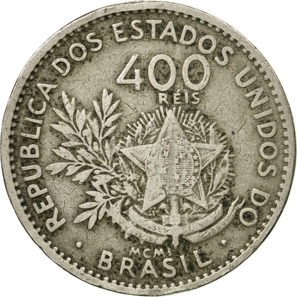 Brazil | 400 Reis Coin | Liberty | Km:505 | 1901