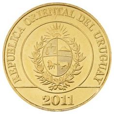 Uruguay 5 Pesos Coin | Nandu | Greater Rhea | KM137 | 2011 - 2019