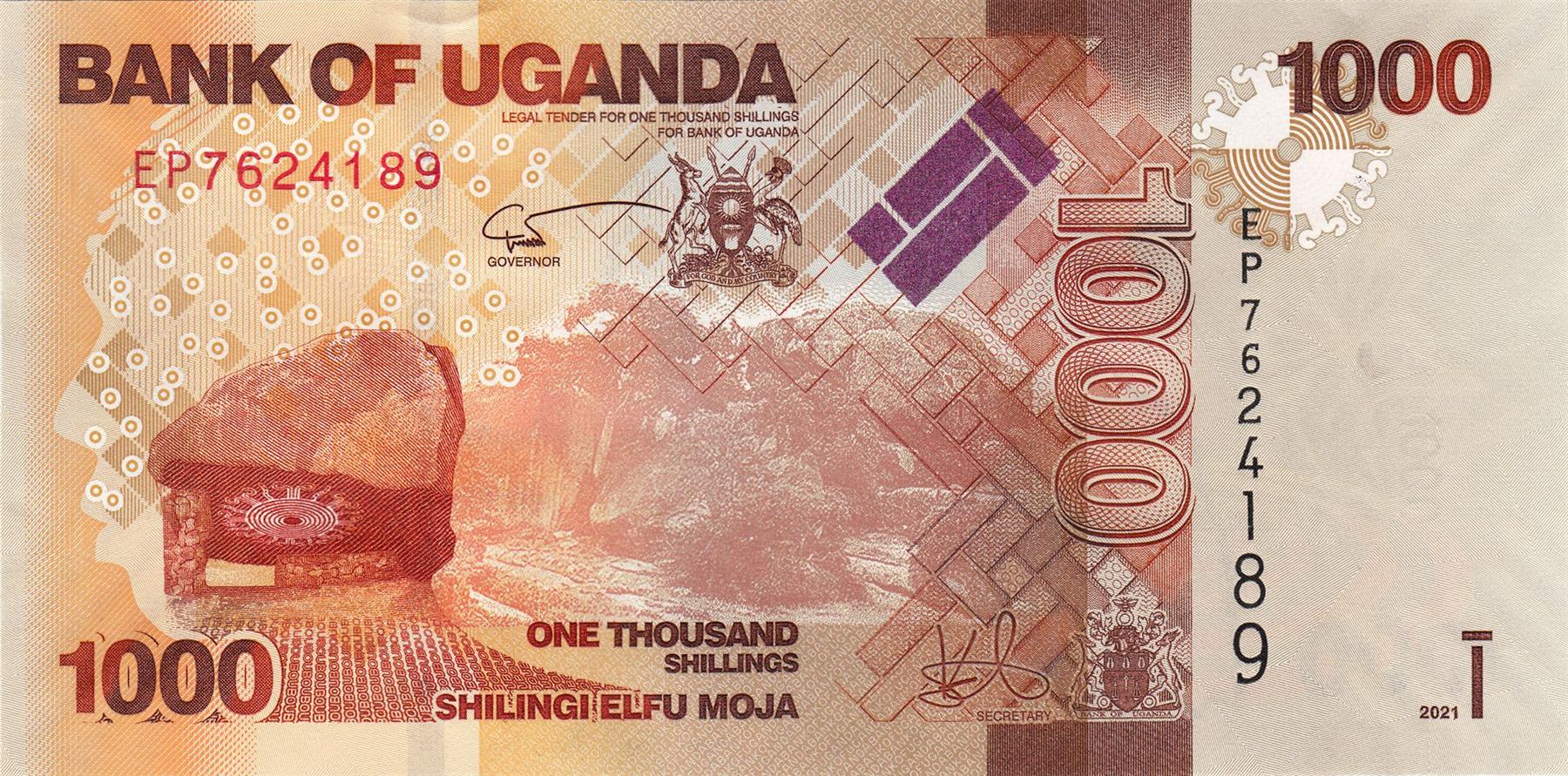 Uganda | 1000 Shillings Banknote | 2010 - 2024 | Nature | Antelope