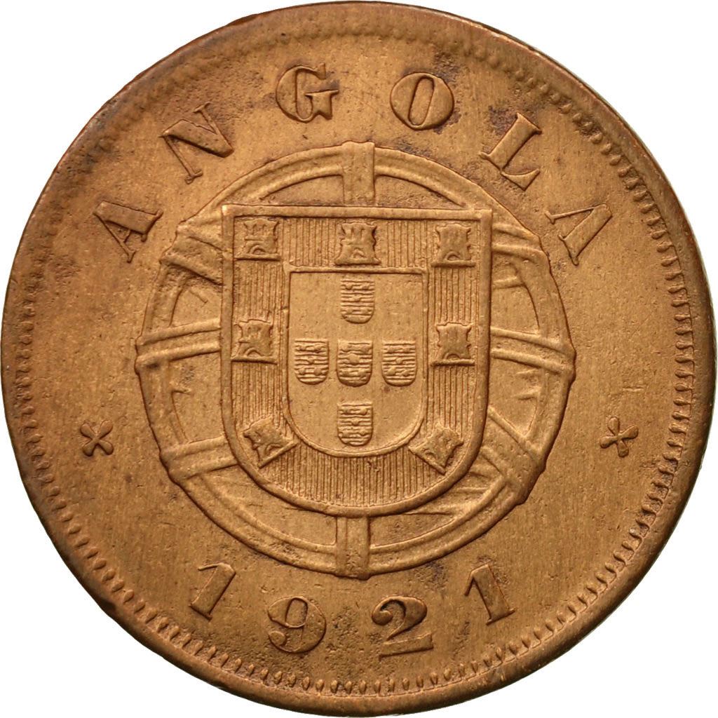 Angola | 5 Centavos Coin | Shield | Km:62 | 1921 - 1924