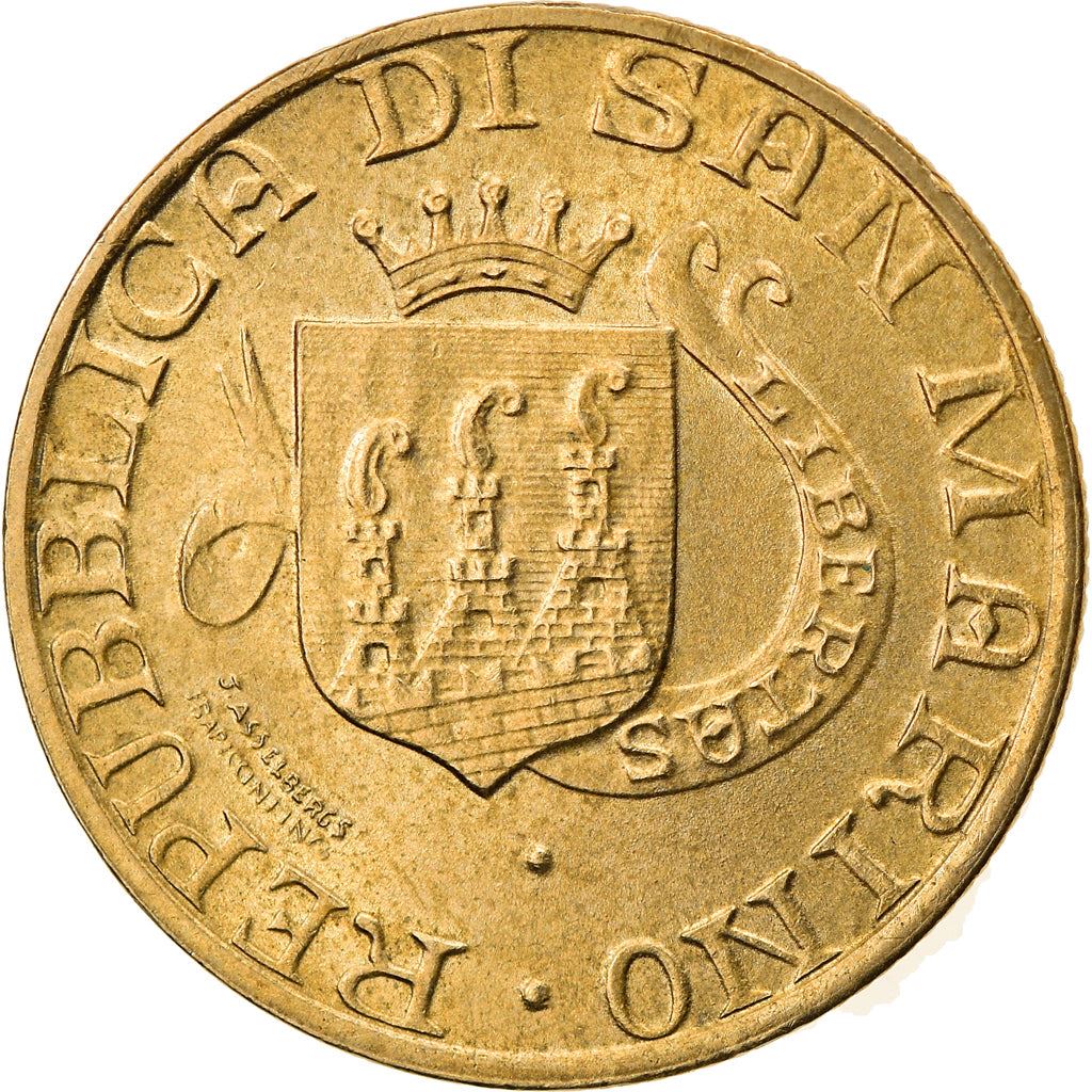 San Marino | 200 Lire Coin | the three hills | Km:238 | 1989