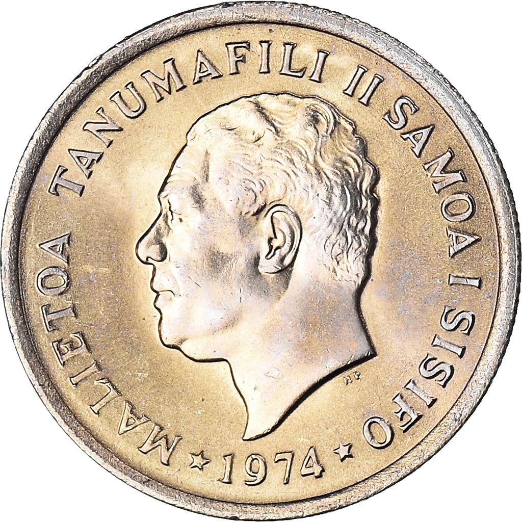 Samoa | 5 Sene Coin | Malietoa Tanumafili II | Pineapple | Km:14 | 1974 - 2000