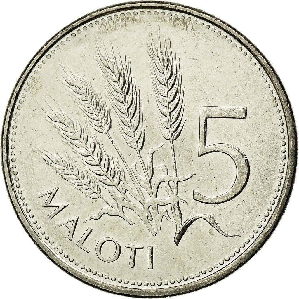 Lesotho | 5 Maloti Coin | Wheat sprigs | Km:59 | 1996 - 2010