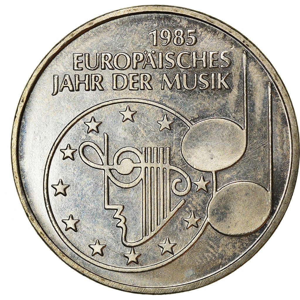Germany | 5 Deutsche Mark Coin | Year of Music | KM:162 | 1985