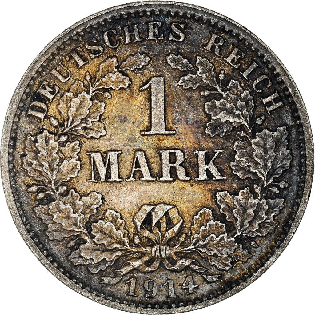 German Empire 1 Mark Coin | Deutsches Reich | Wilhelm II | Type 2 - Small Shield | KM14 | 1891 - 1916