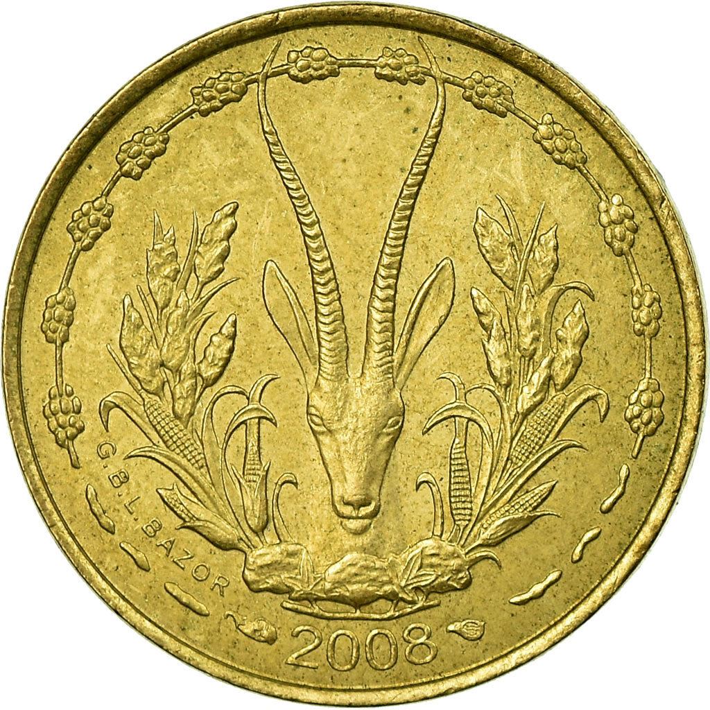 Western African States | 5 Francs Cfa Coin | Emblem of Central Bank | Gazelle | Km:2A | 1965 - 2023