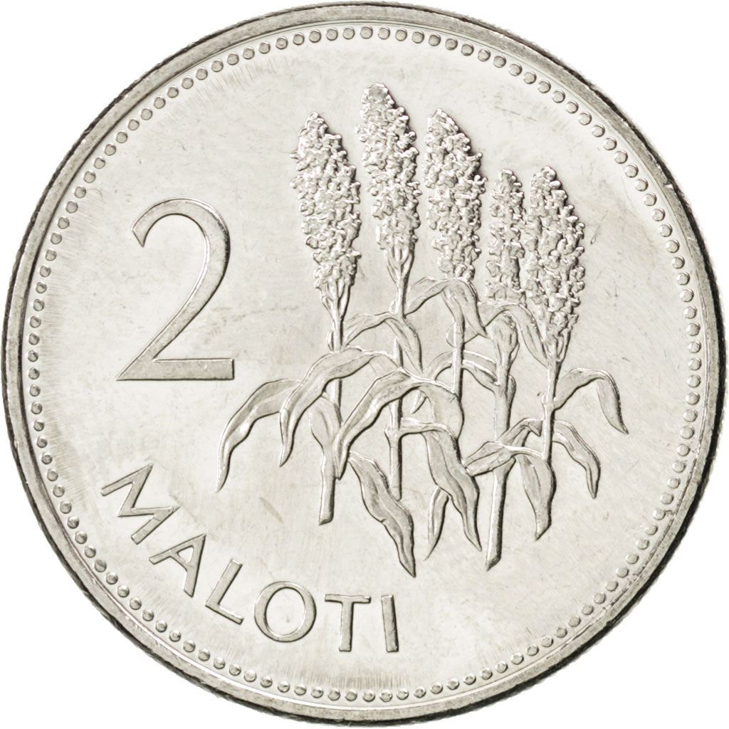 Lesotho | 2 Maloti Coin | Maize plants | Km:58 | 1996 - 2018