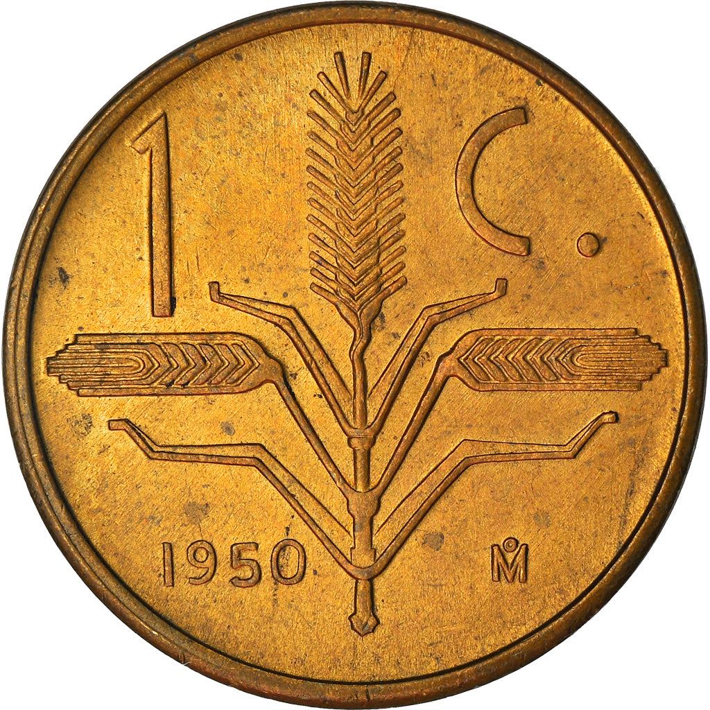Mexico 1 Centavo Coin | National Mexico arms | Wheatear | KM417 | 1950 - 1969