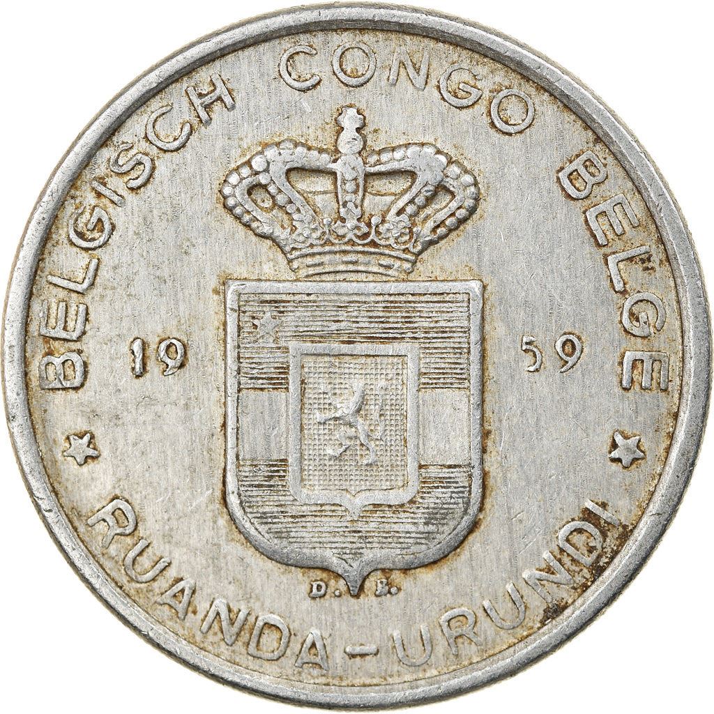 Belgian Congo | 5 Francs Coin | Palm tree | Km:3 | 1956 - 1959