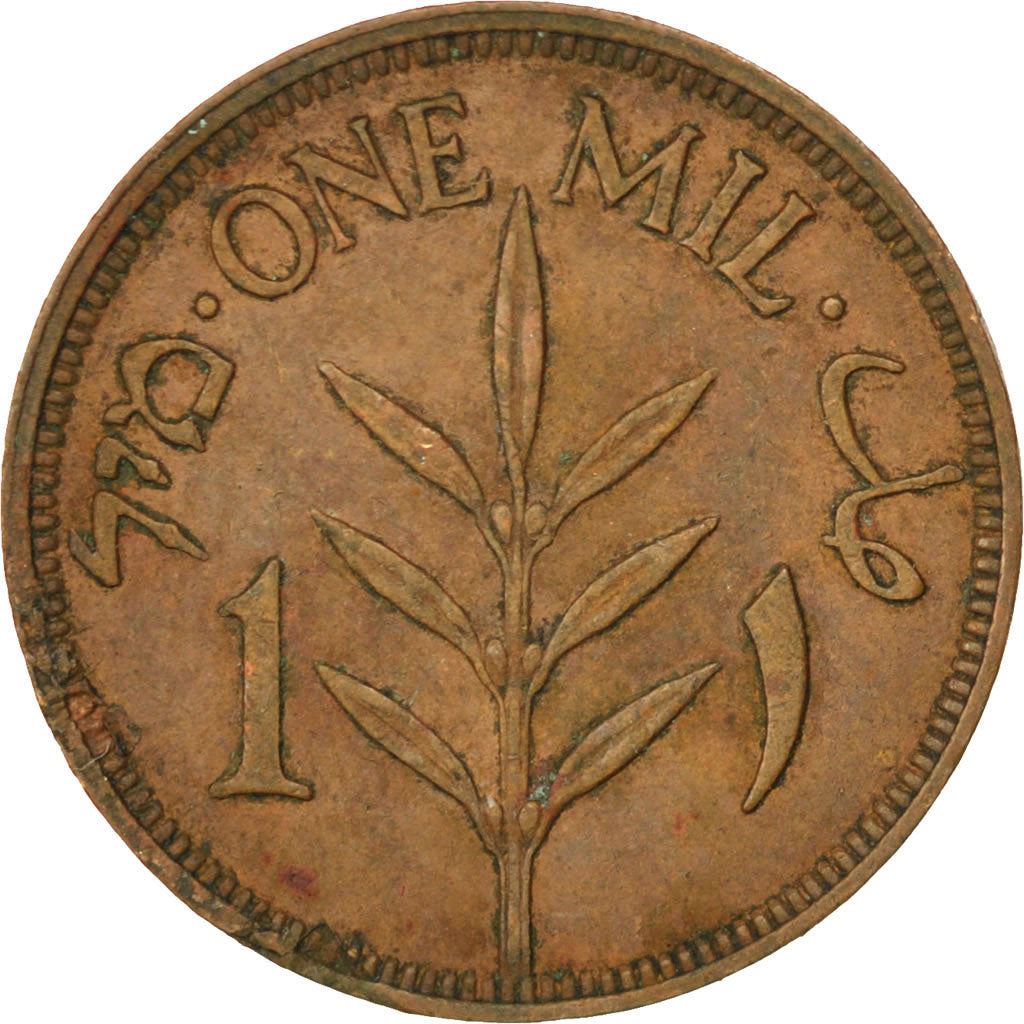 British Palestine | 1 Mil Coin | Olive Branch | Km:1 | 1927 - 1947