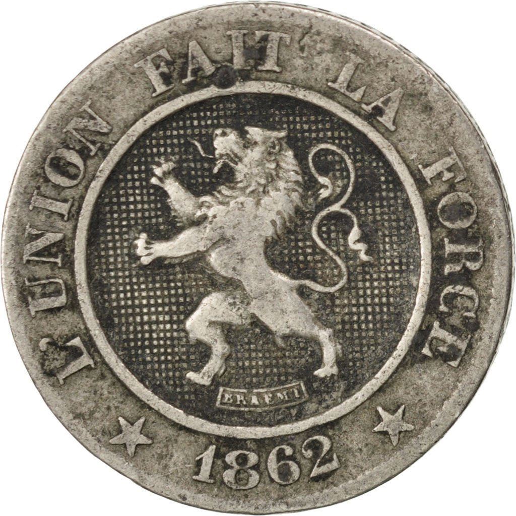 Belgien | 10-Centimes-Münze | Léopold I. | Kupfernickel | KM:22 | 1861–1864