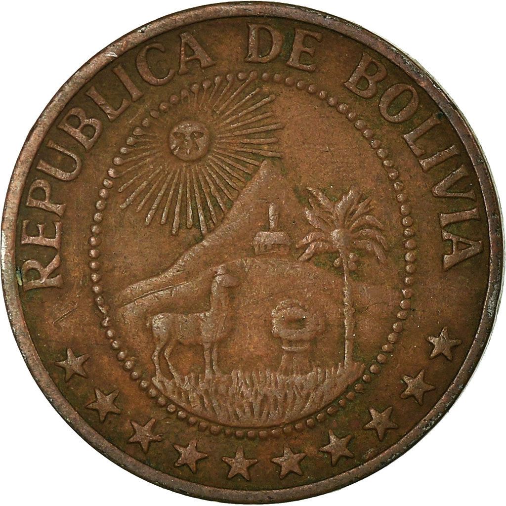 Bolivia | 5 centavos | verkoperd staal | Wapen | KM:187 | 1965-1970
