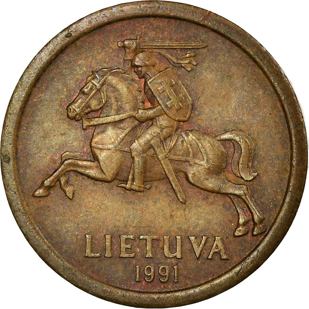 Lithuania | 10 Centų Coin | Bronze | Horse or equine | KM:88 | 1991