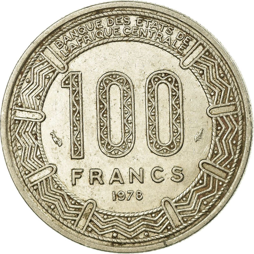 Central African Republic | 100 Francs Cfa Coin | Antelope | Km:8 | 1978