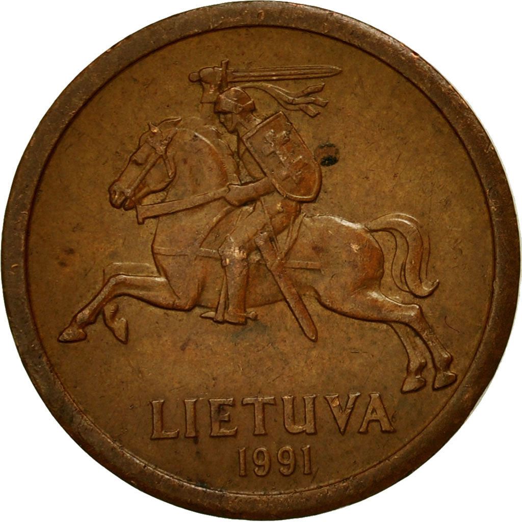 Lithuania | 10 Centų Coin | Bronze | Horse or equine | KM:88 | 1991
