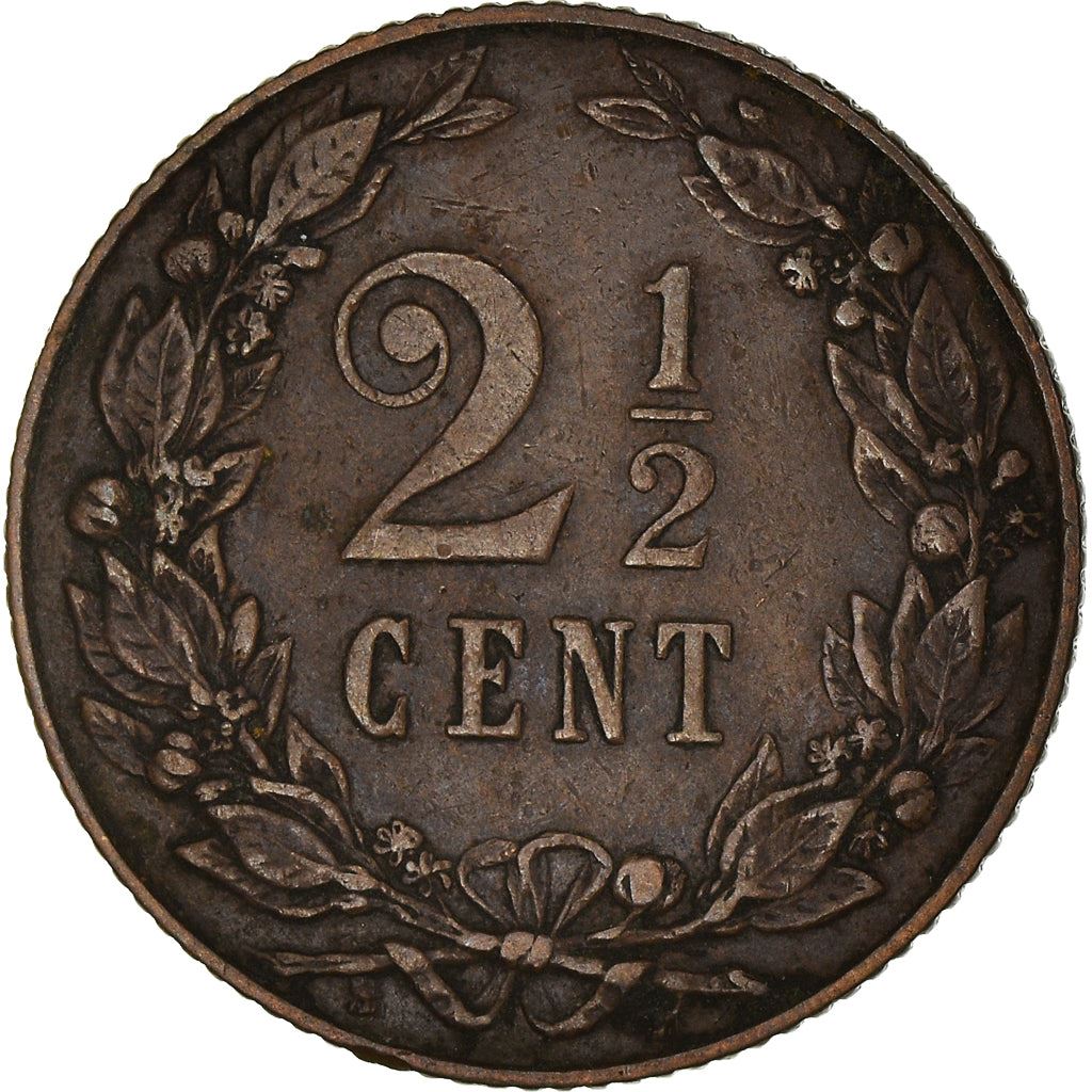 Netherlands Coin 2.5 Cents Coin | Queen Wilhelmina | KM134 | 1903 - 1906