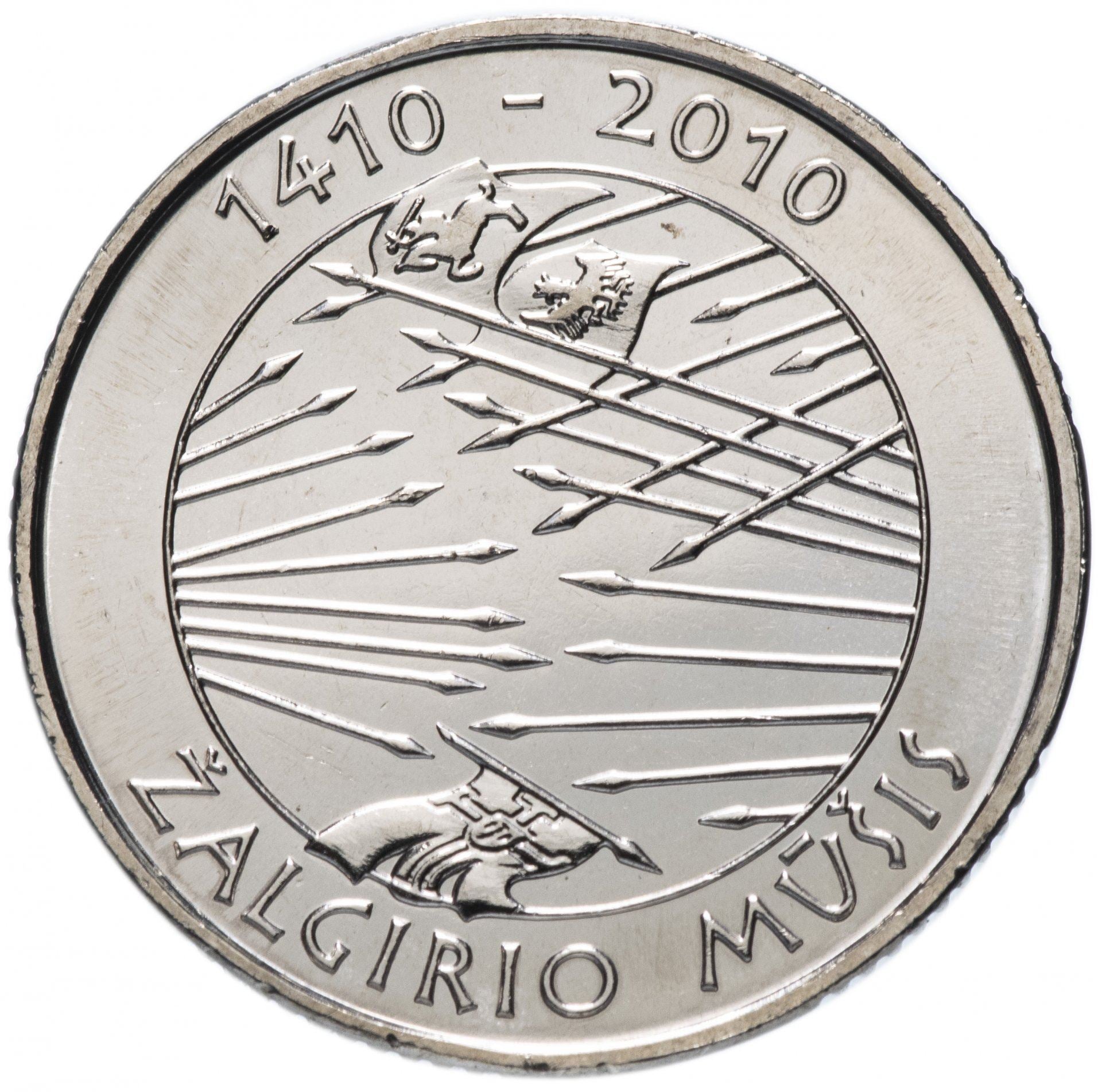 Lithuania | 1 Litas Coin | Battle of Grunwald | Km:172 | 2010