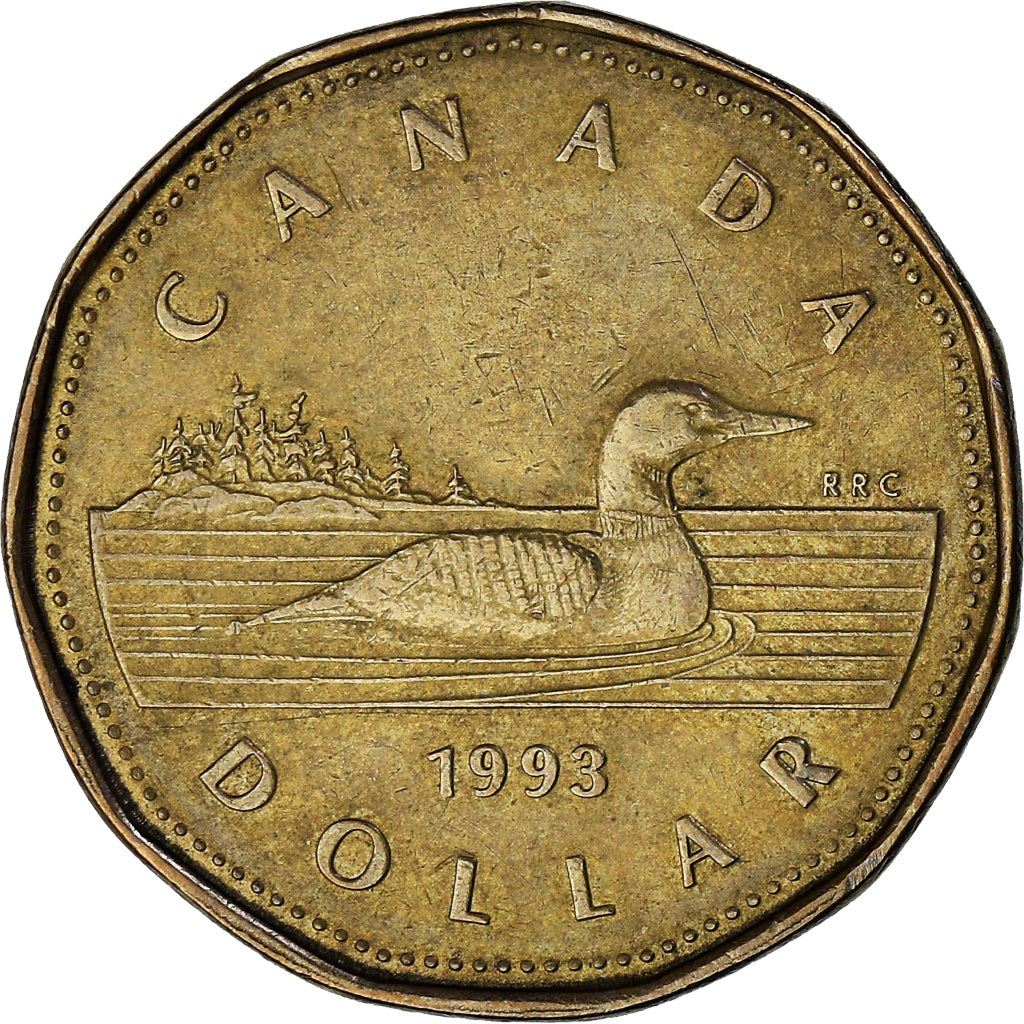 Canada | 1 Dollar Coin | Bronze plated nickel | 3rd portrait | KM:186 | 1990-2003