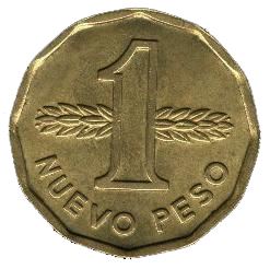 Uruguay 1 Nuevo Peso Coin | Jose Gervasio Artigas | KM69 | 1976 - 1978