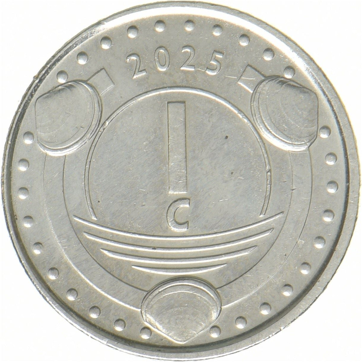 Curaçao | 1 Cent Coin | Orange blossom | Nickel plated steel | UC:1 | 2025