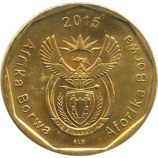 South Africa | 50 Cents Coin | Flowers | Bird of Paradise | Uc:16 | 2015