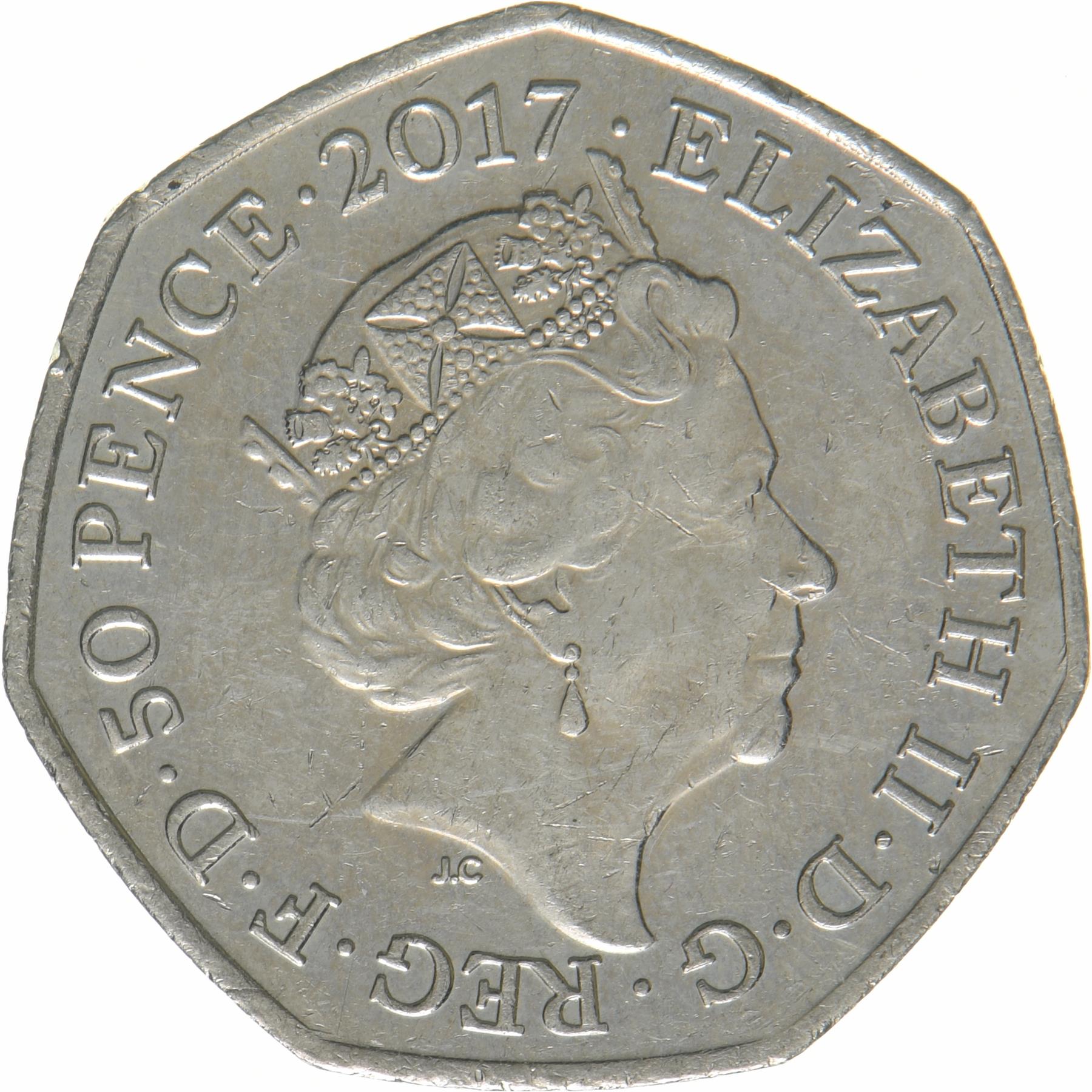 United Kingdom | 50 Pence Coin | Benjamin Bunny | KM:1431 | 2017