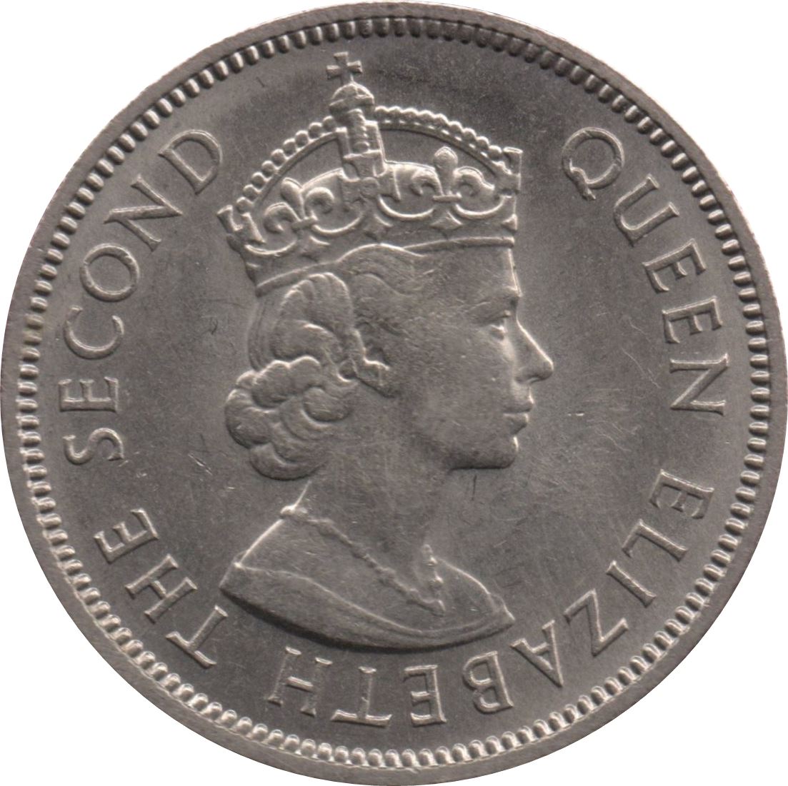 Belizean 25 Cents Coin | Queen Elizabeth II | KM29 | Belize | 1955 - 1973