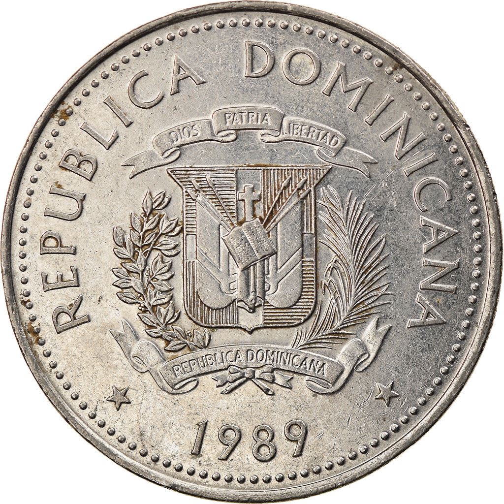 Dominican Republic 1/2 Peso Coin | Columbus Lighthouse | KM73 | 1989 - 1990