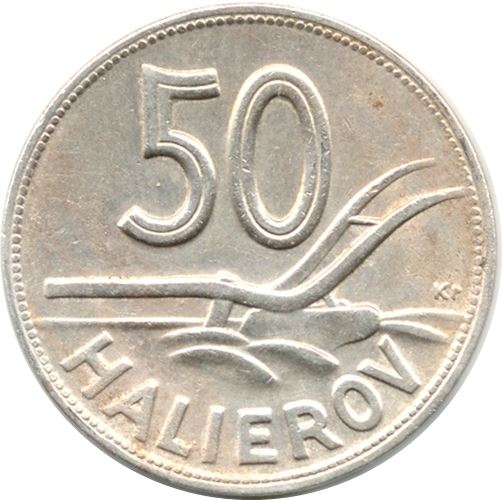 Slovakia 50 Halierov Coin | Plow | KM5 | 1940 - 1941