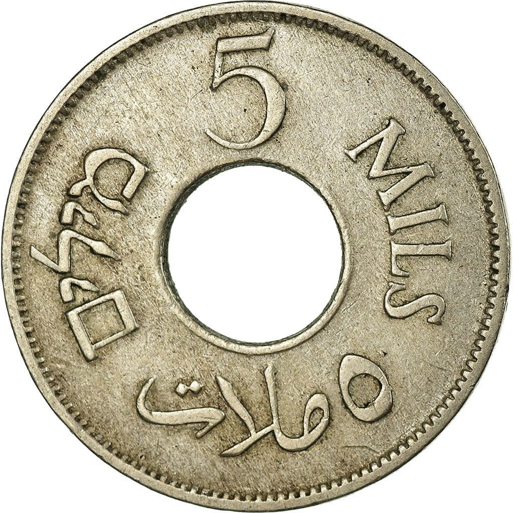 British Palestine | 5 Mils Coin | Olive Wreath | Km:3 | 1927 - 1947