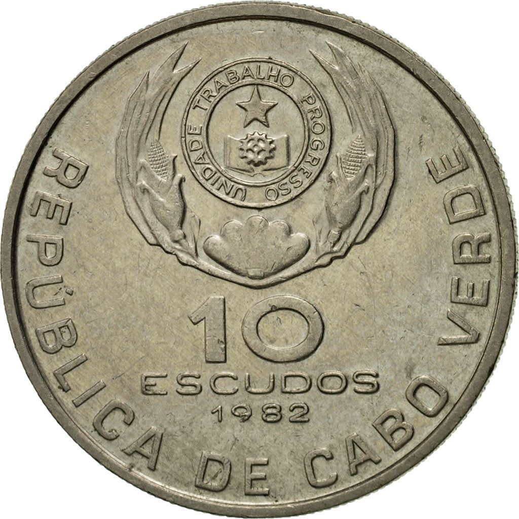 Cape Verde 10 Escudos Coin | Eduardo Mondlane | KM19 | 1977 - 1982