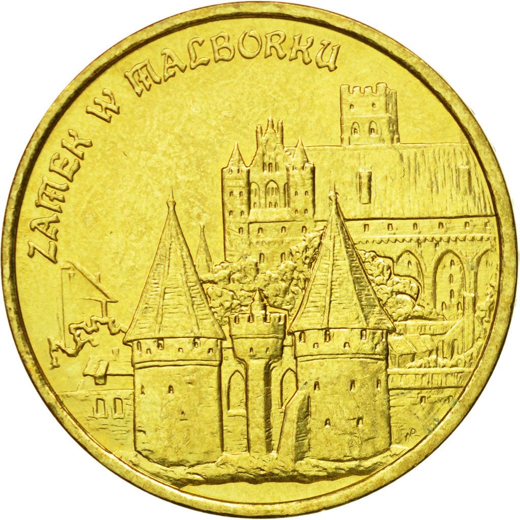 Poland | 2 Zlotys Coin | Malbork Castle | Y:443 | 2002