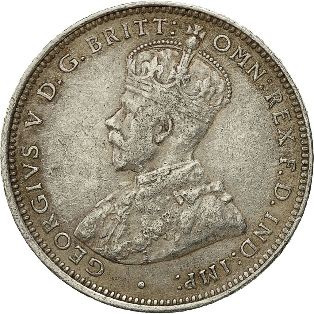 British West Africa | 1 Shilling Coin | Palm Tree | George V | Km:12 | 1913 - 1920