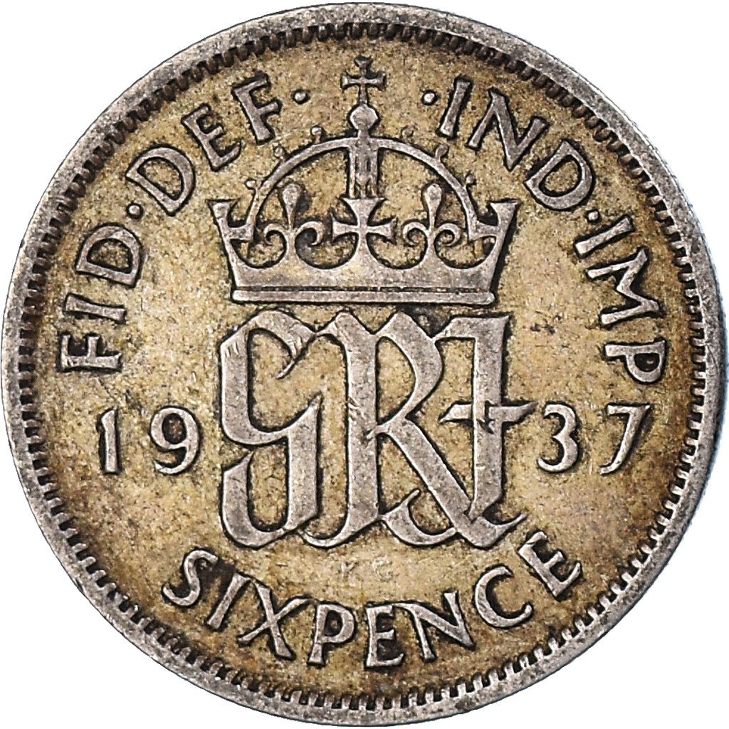 United Kingdom | 6 Pence Coin | George VI | KM:852 | 1937 - 1946