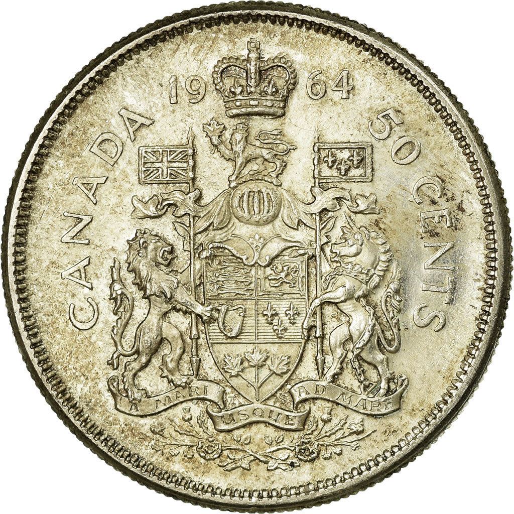 Canada | Pièce de 50 cents | Argent | 1er portrait | KM : 56 | 1959-1964