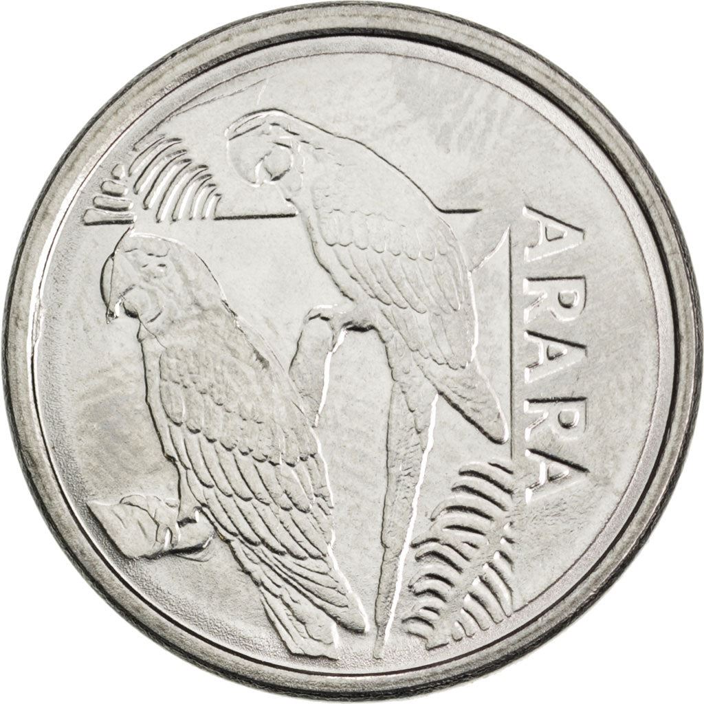 Brazil | 5 Cruzeiros Reais Coin | Macaw parrots | Km:627 | 1993 - 1994