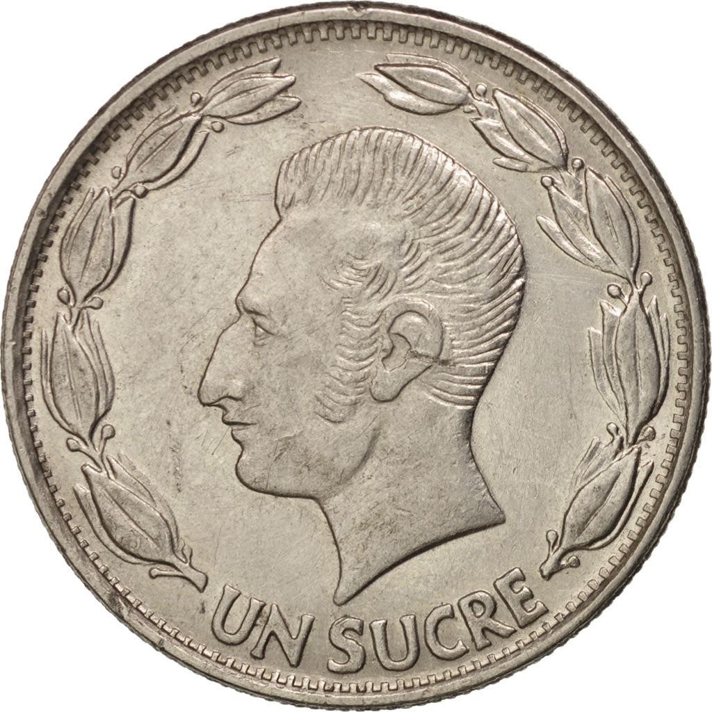Ecuador | 1 Sucre | Antonio José de Sucre | Nickel clad steel | KM:78b | 1964-1981