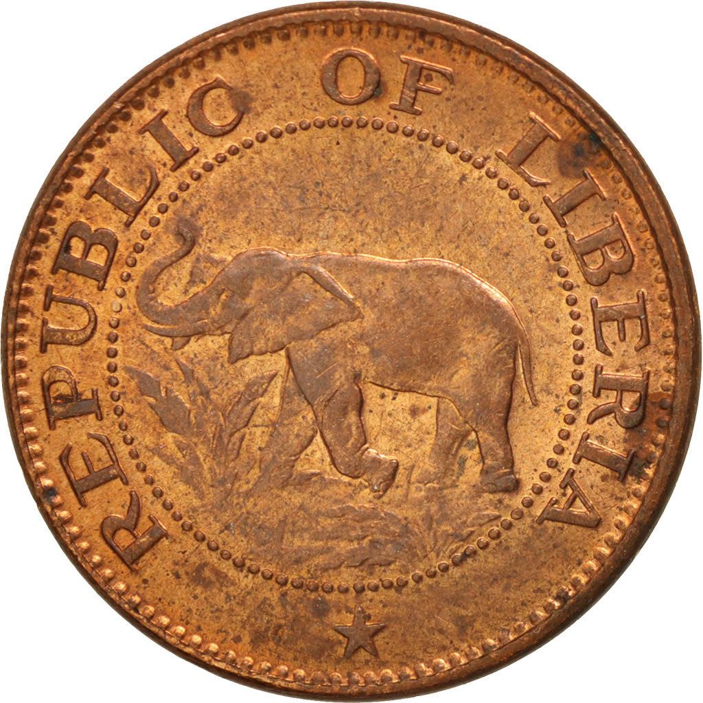 Liberia | 1 Cent Coin | Elephant | Km:13 | 1960 - 1990